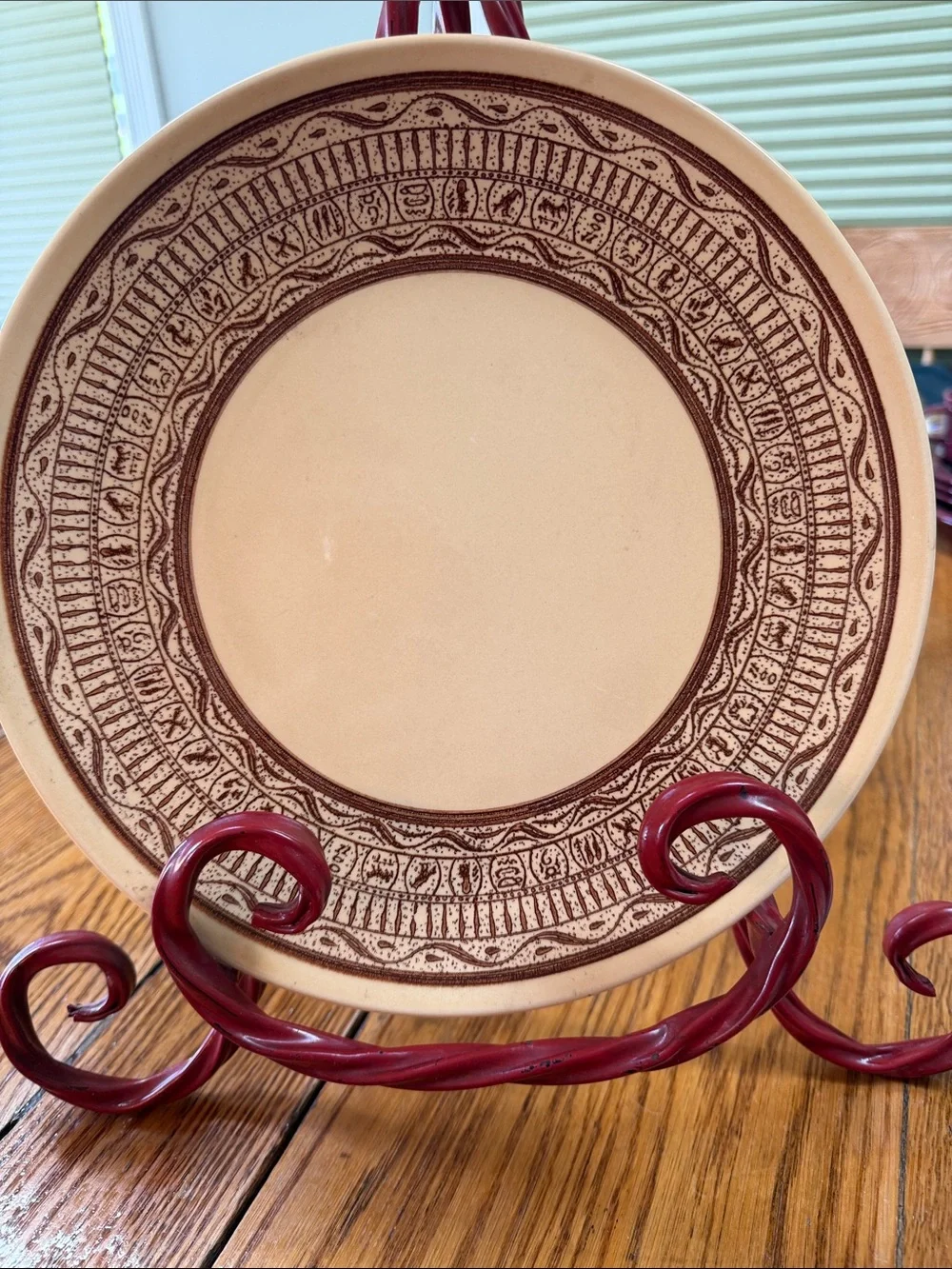 Vintage Taylor, Smith and Taylor  10” plate. Shades of Grandeur in Pharaohs Gold